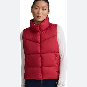 NVLT Cire Cropped Zip Up Puffer Vest L